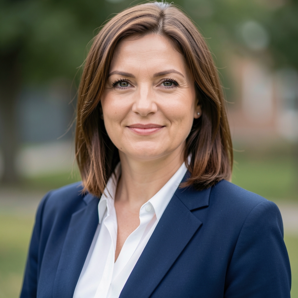 Portret Ane Blažević, urednice za tehnologiju i medijsku pismenost, mlađa novinarka u modernom uredu