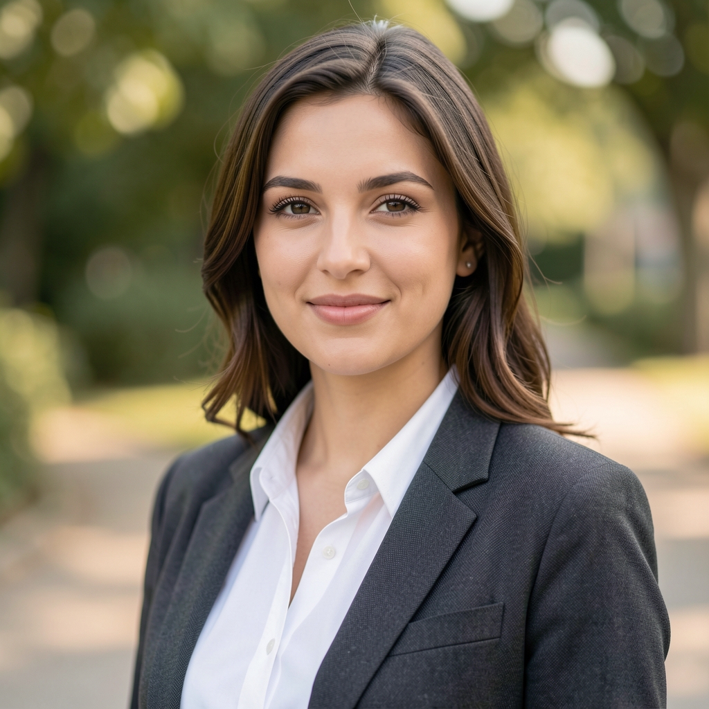 Portret Marije Horvat, glavne urednice Pondera, novinarka u poslovnom odjevanju u uredskom okruženju